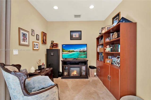 view of carpeted living room