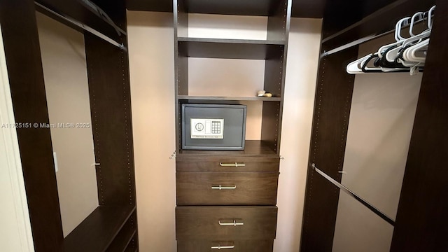 view of walk in closet