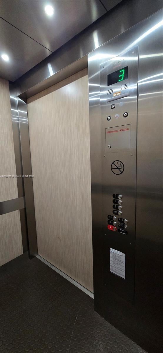 interior details featuring elevator