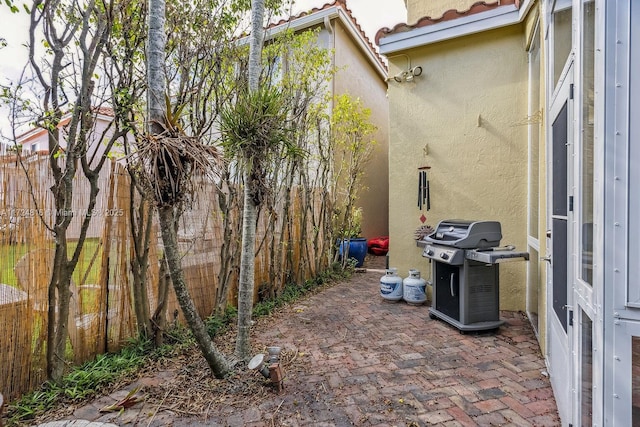 view of patio / terrace featuring grilling area