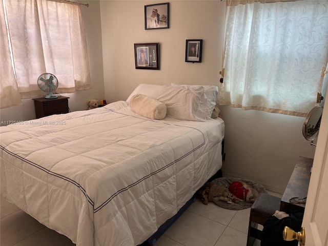 view of tiled bedroom