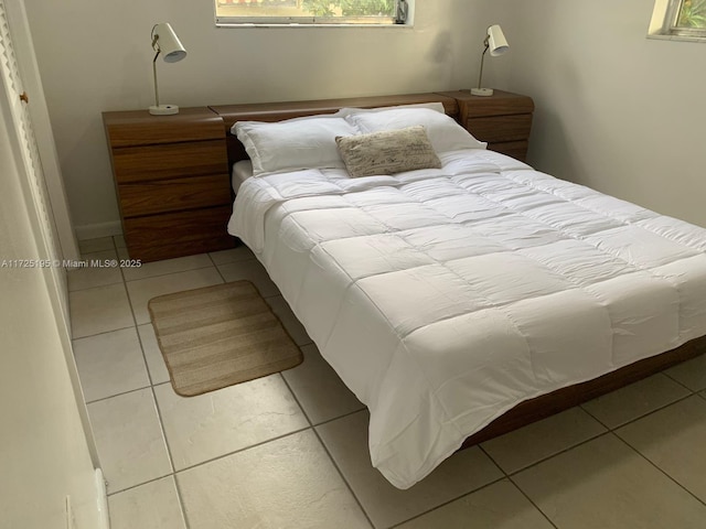 view of tiled bedroom