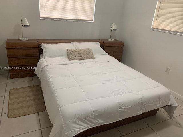 view of tiled bedroom