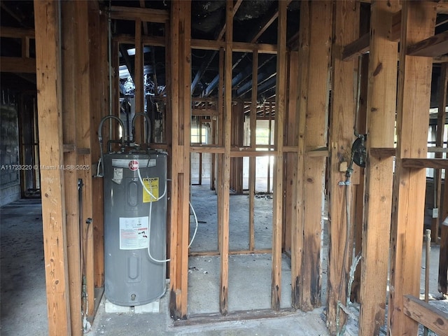 interior space featuring electric water heater