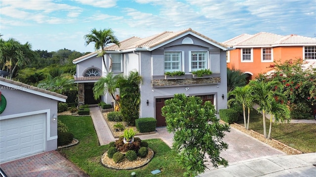 view of front of home featuring a garage