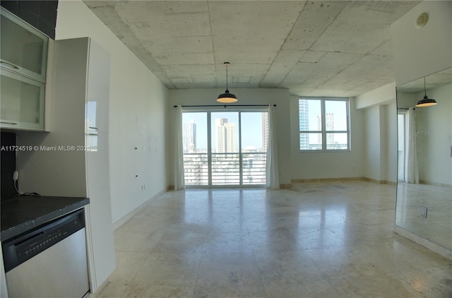 view of unfurnished dining area