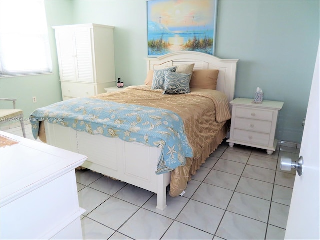 view of tiled bedroom