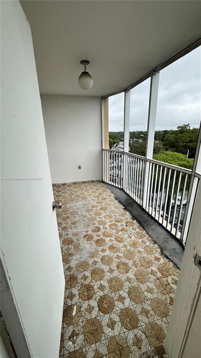 view of sunroom