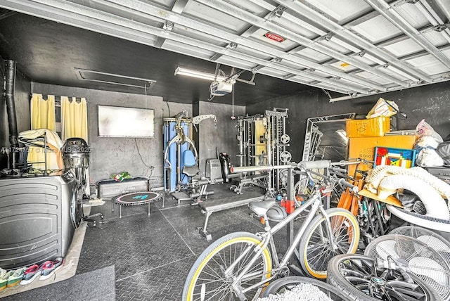 interior space featuring a garage door opener