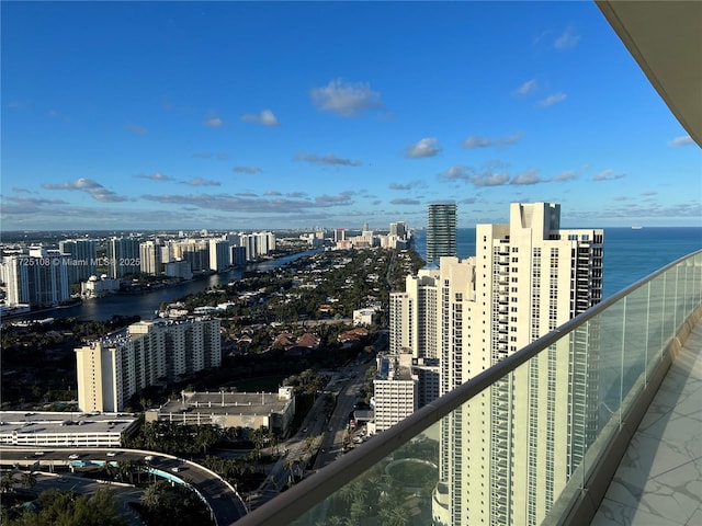 property's view of city with a water view