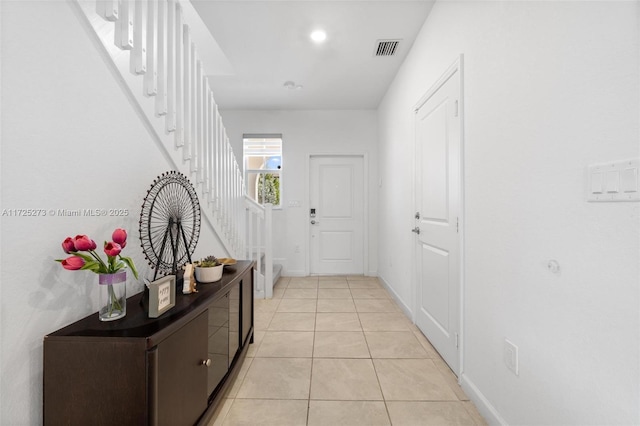 view of tiled foyer