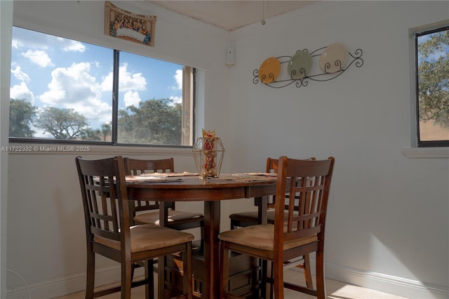 view of dining area