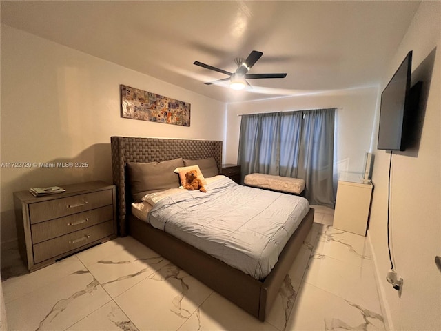 bedroom with ceiling fan