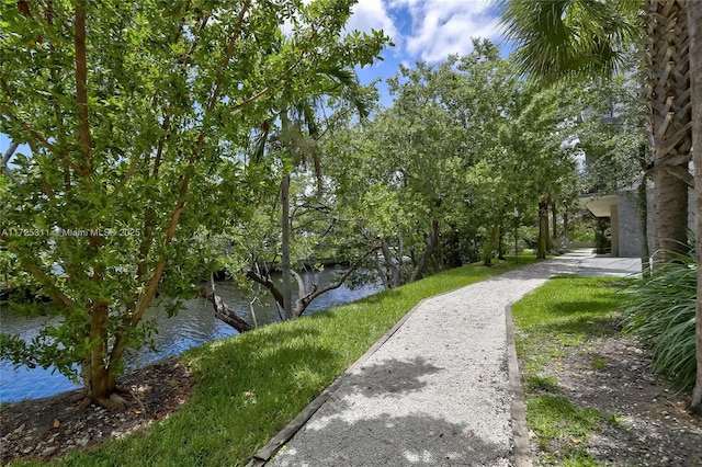 view of home's community featuring a water view