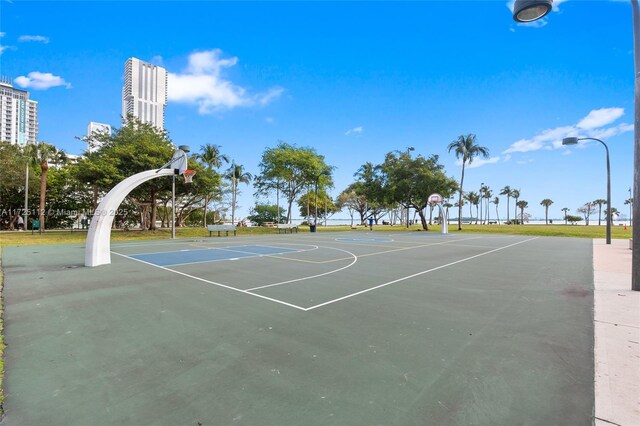 view of play area featuring a yard