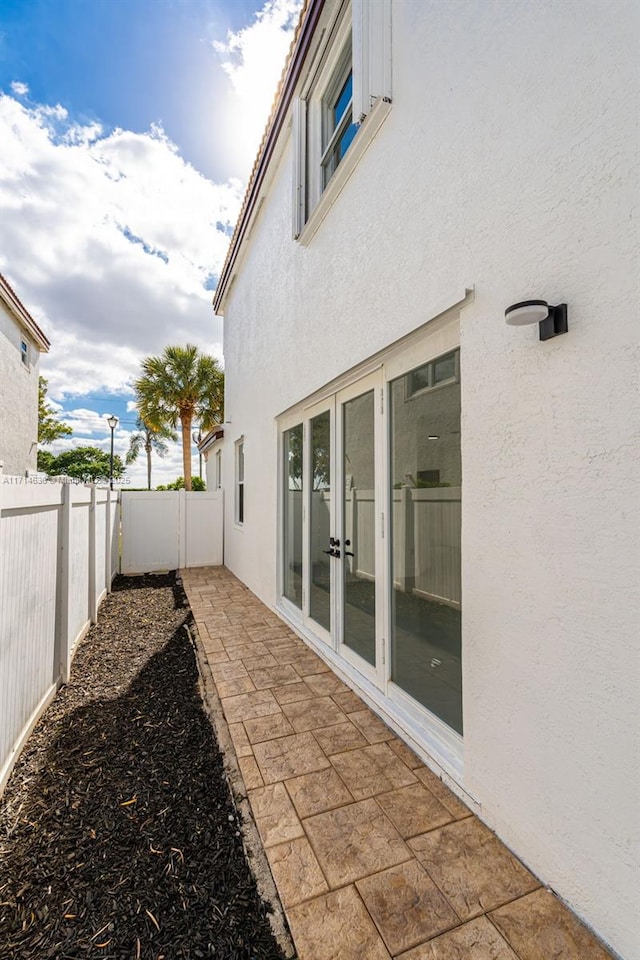 exterior space with french doors