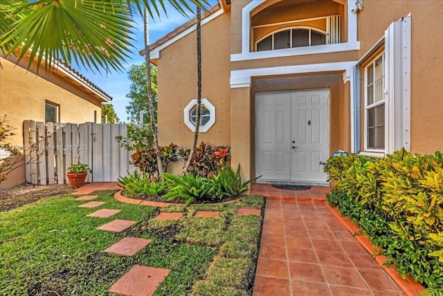 view of doorway to property