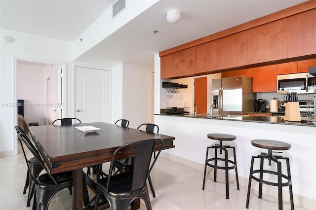 view of dining area