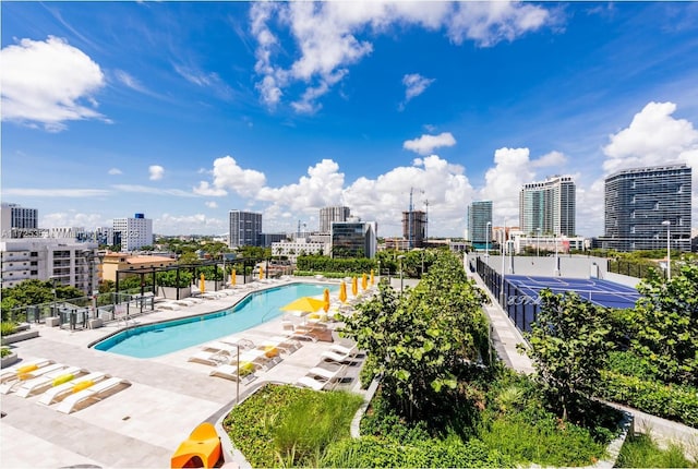 view of pool with a patio area