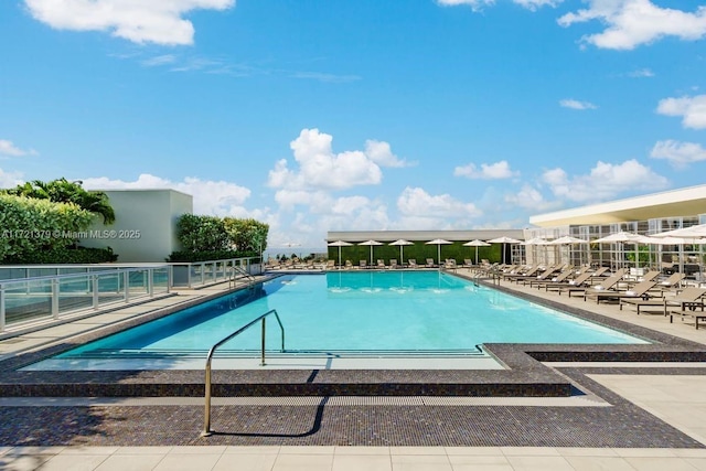 view of pool with a patio