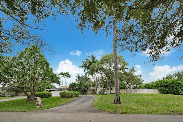 view of front of home with a front yard