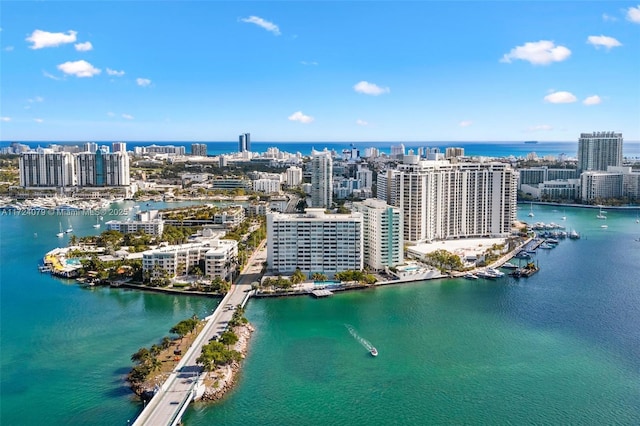 3 Island Ave Pha, Pha, Miami Beach, FL 33139 - bird's eye view with a water view and a city view