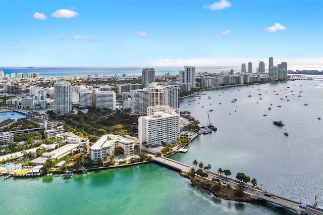 3 Island Ave Pha, Pha, Miami Beach, FL 33139 - drone / aerial view featuring a water view and a city view