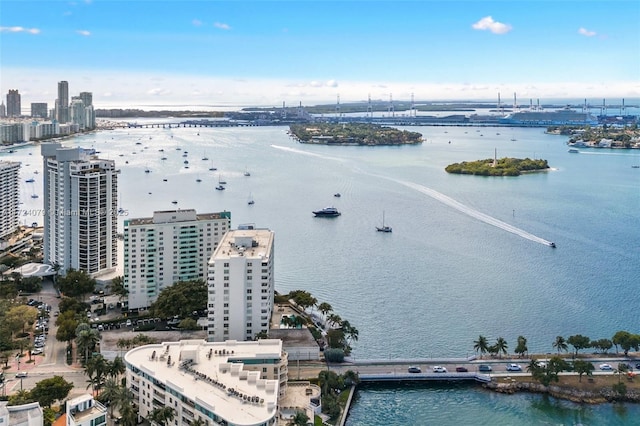 3 Island Ave Pha, Pha, Miami Beach, FL 33139 - drone / aerial view featuring a water view and a view of city