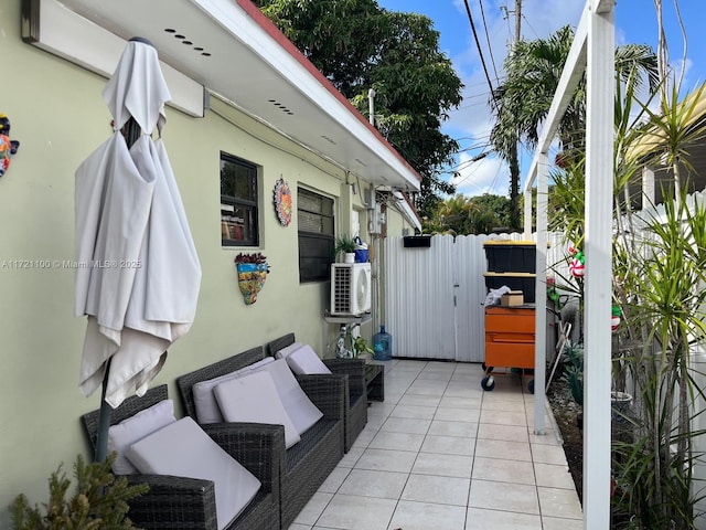 view of patio featuring ac unit