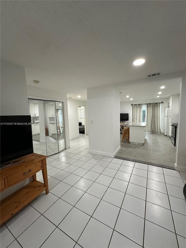 view of tiled living room