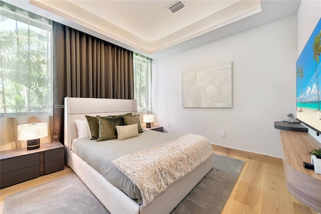 bedroom featuring hardwood / wood-style flooring