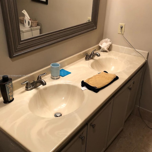 bathroom featuring vanity and tile patterned floors