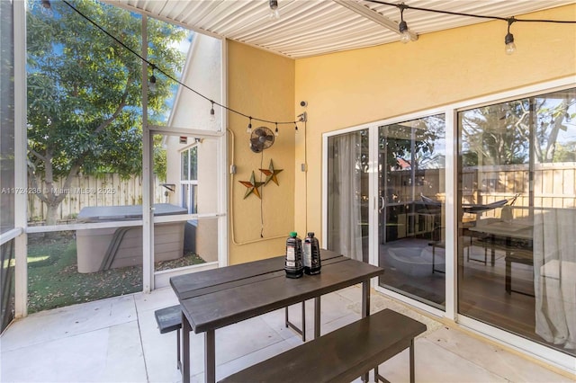 view of sunroom / solarium