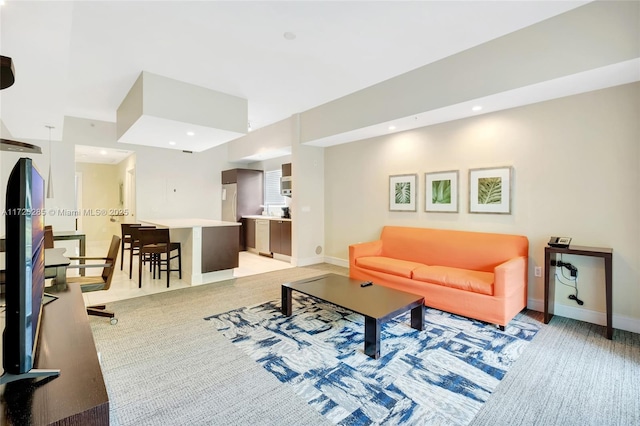 view of carpeted living room