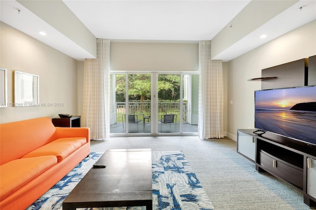 view of carpeted living room