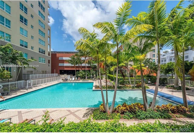 view of pool with a patio