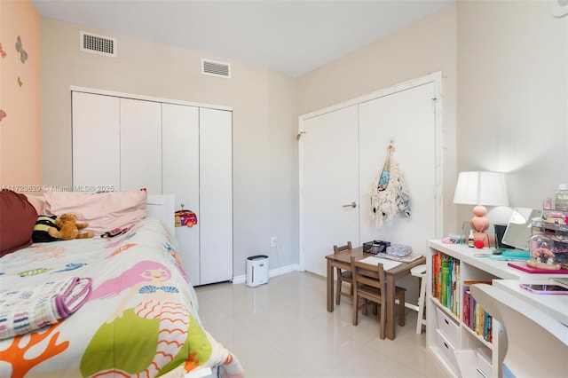 view of tiled bedroom