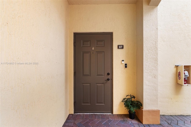 view of doorway to property