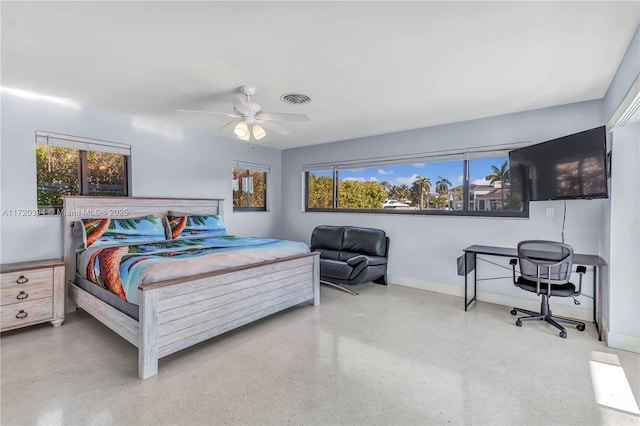 bedroom with ceiling fan