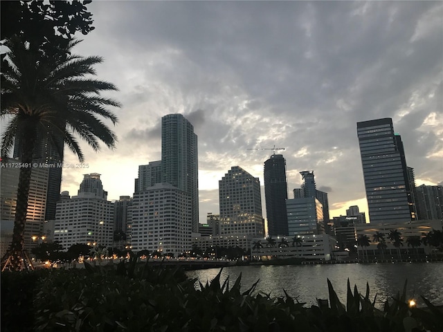 view of city featuring a water view