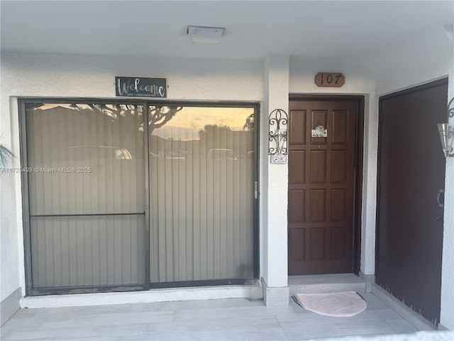 view of doorway to property