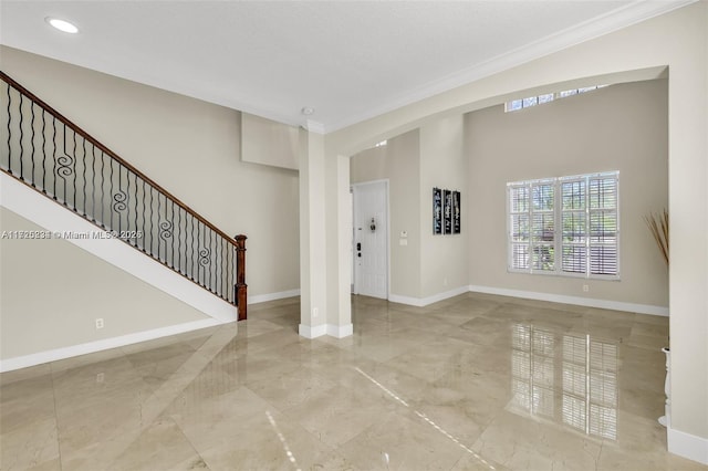 entryway with ornamental molding