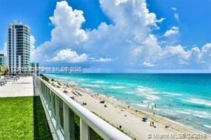 water view with a view of the beach