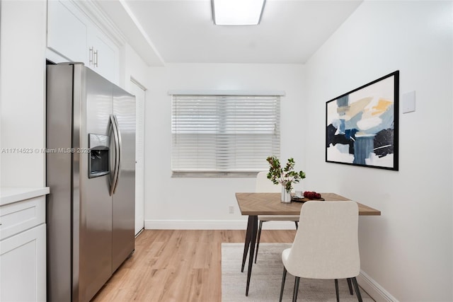 dining area featuring light hardwood / wood-style flooring