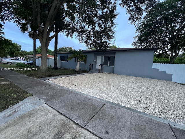 view of ranch-style home