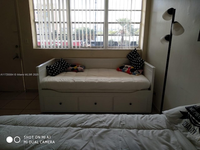 view of tiled bedroom