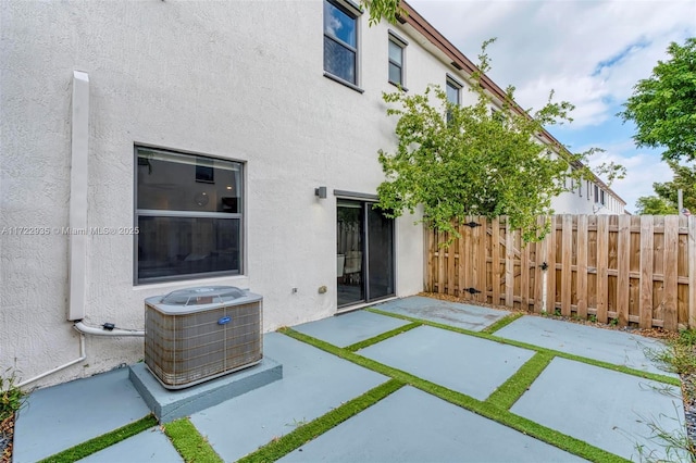 view of patio / terrace with central air condition unit