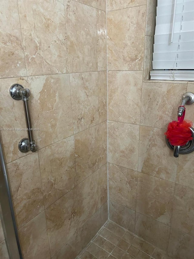 room details featuring tiled shower