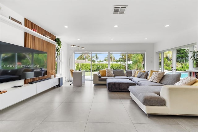 living room featuring french doors