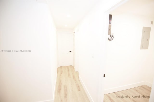 hallway featuring hardwood / wood-style flooring